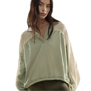 Out From Under UO Sienna Mesh Popover Sweatshirt, NWOT, size M